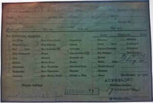 Personal effects card