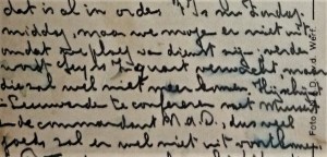 Jan van Boeckel to his mother, early 1943 writing from Geeuwenbrug.